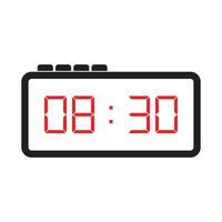 digital clock icon vector