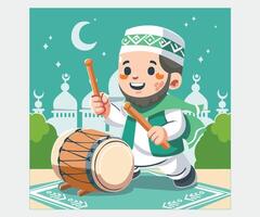 Hand Drawn Eid Fitr Background Illustration vector