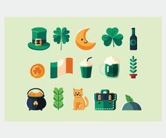 Saint Patrick Day Elements Day Illustration vector