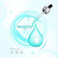 Salicylic acid Serum Skin Care Cosmetic vector