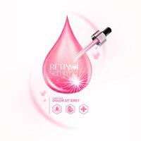 Retinol serum Skin Care Cosmetic vector