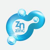 zinc salud cuidado y médico concepto diseño. vector