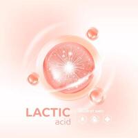 lactic acid Serum Skin Care Cosmetic vector