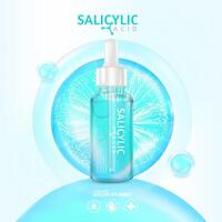 Salicylic acid Serum Skin Care Cosmetic vector