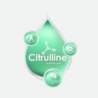 citrulline  Health care and Medical Concept Design. vector