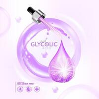 glycolic acid serum Skin Care Cosmetic vector