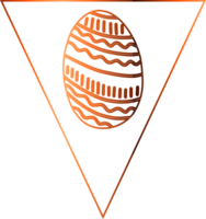 Flag with a gradient egg for Easter holiday decoration. png