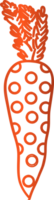 Karotte Zeichnung Orange Gemüse Design. png