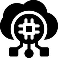 this icon or logo cloud algorithm icon or other where the result of technological sophistication in storing information and others or design application software vector