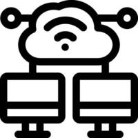 this icon or logo cloud algorithm icon or other where the result of technological sophistication in storing information and others or design application software vector