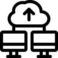 this icon or logo cloud algorithm icon or other where the result of technological sophistication in storing information and others or design application software vector