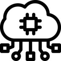 esta icono o logo nube algoritmo icono o otro dónde el resultado de tecnológico sofisticación en almacenamiento información y otros o diseño solicitud software vector