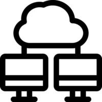 this icon or logo cloud algorithm icon or other where the result of technological sophistication in storing information and others or design application software vector