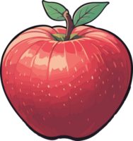 ai generado rojo manzana Fruta pegatina png