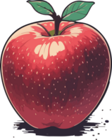 ai généré rouge Pomme fruit conception png