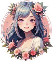 AI generated Beauty Valentine Fairy in Frame Image png