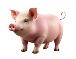 ai généré porc dessin animé png