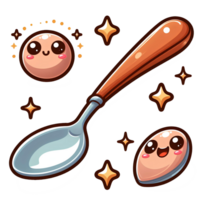 AI generated spoon cartoon illustration png