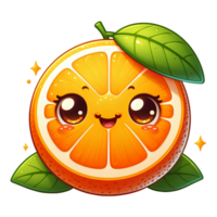 ai generado naranja Fruta personaje png