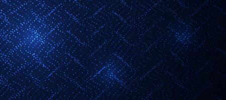 Futuristic abstract technology particle pattern, particle elements on dark blue background. vector