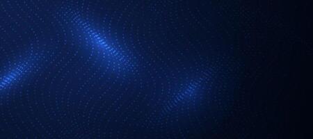 Futuristic abstract technology particle pattern, particle elements on dark blue background. vector