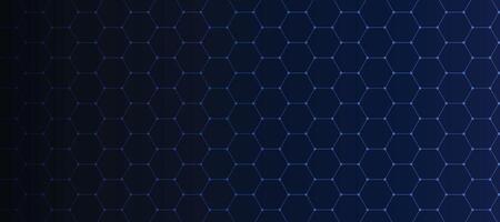 Abstract blue hexagonal background for futuristic digital hi-tech communication innovation design. vector