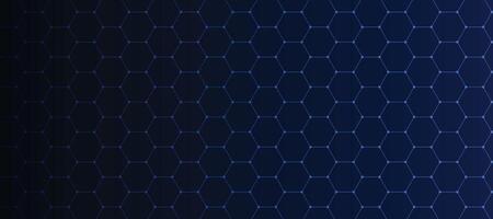 resumen azul hexagonal antecedentes para futurista digital de alta tecnología comunicación innovación diseño. vector