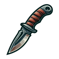 ai genererad kniv tecknad serie illustration png