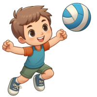 AI generated child playing ball png