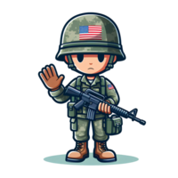 AI generated soldier with a gun png