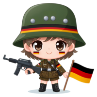 AI generated german soldier with rifle png