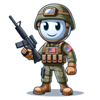 AI generated cartoon soldier illustration png