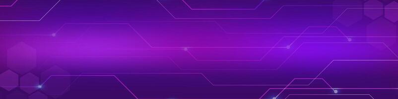 Gradient Digital technology banner. Futuristic banner for various design projects such as websites, presentations, print materials, social media posts vector