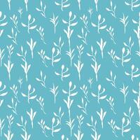 Seamless light blue leaf pattern. Vector illustration