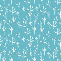 Seamless light blue leaf pattern. Vector illustration