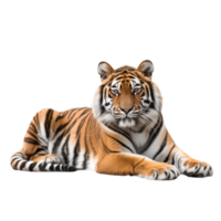 ai genererad amur vild tiger isolerat bild png