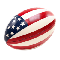 ai genererad rugby boll i amerikan nationell flagga Färg png