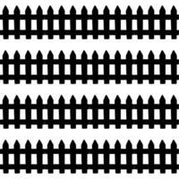 fence wooden garden fencing black pattern tree vector