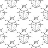 line insect ladybird ladybug. Pattern, textile . vector