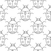 line insect ladybird ladybug. Pattern, textile . vector