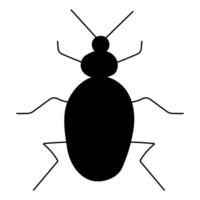 Insect Garden beetle with mustache and legs vector