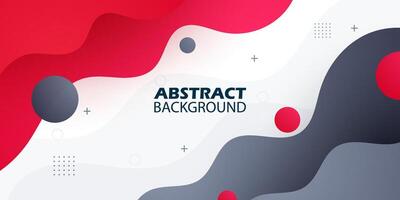 Modern red and gray geometric business banner design. Creative banner design with wave shapes and lines for template. Simple horizontal banner. Eps10 vector