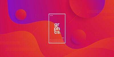 Minimal dynamic purple and orange gradient fluid textured background design in 3D style with liquid color pattern. Eps10 Vector