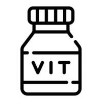 vitamina línea icono antecedentes blanco vector