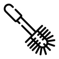 toilet brush Line Icon Background White vector