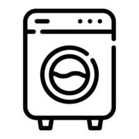 washing machine Line Icon Background White vector