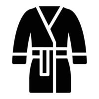 bathrobe Glyph Icon Background White vector