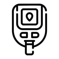 glucometer Line Icon Background White vector