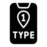 type 1 Glyph Icon Background White vector