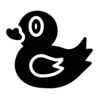 rubber duck Glyph Icon Background White vector